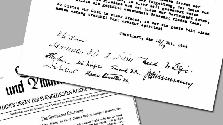 „nicht mutiger bekannt … und nicht brennender geliebt“ – 80 Jahre Stuttgarter Schuldbekenntnis